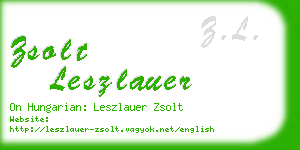 zsolt leszlauer business card